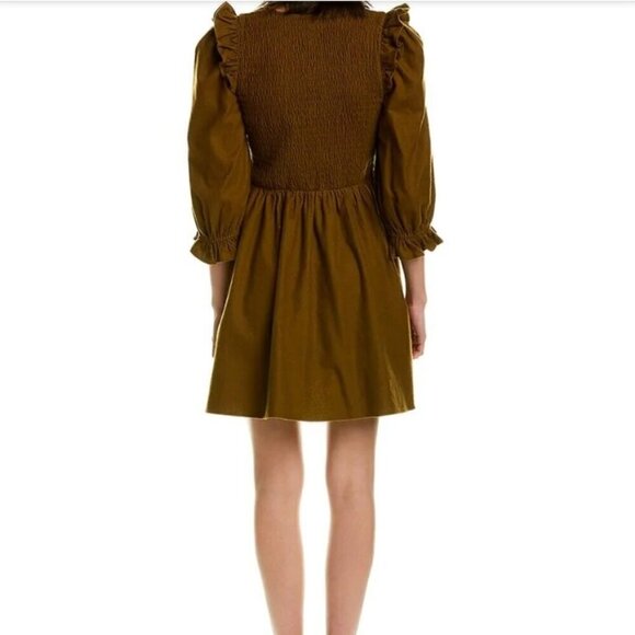 Madewell Women's Olive Green Flannel Lucie Mini Dress XS - Picture 3 of 16